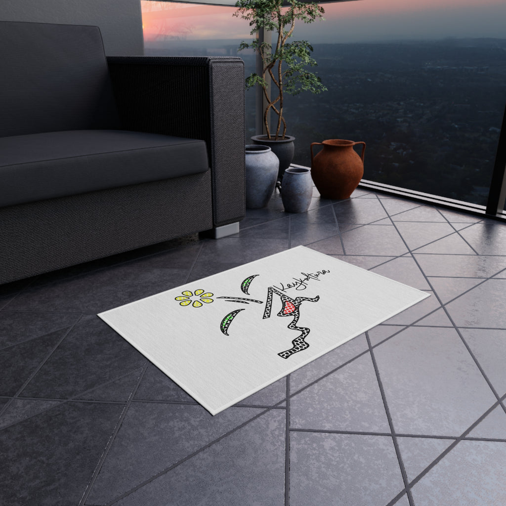 Tapis d'extérieur fleuri KAYKULTURA