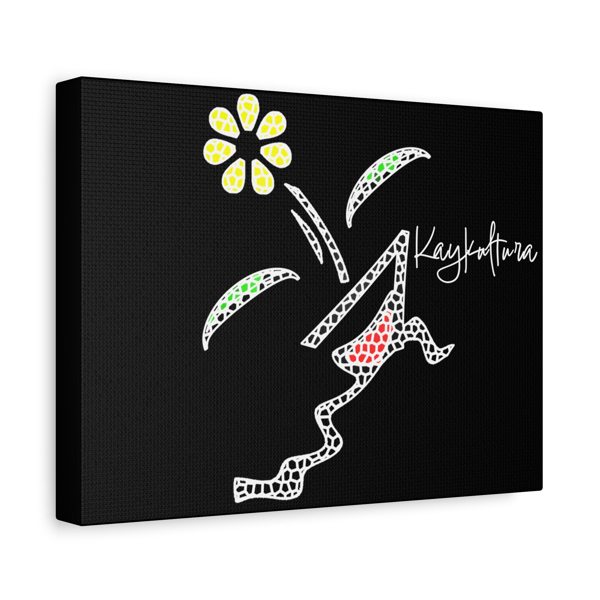 Toile florale Kaykultura, tendue, 3,2 cm