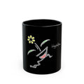 TASSE NOIRE À FLEURS KAYKULTURA (325 ml)