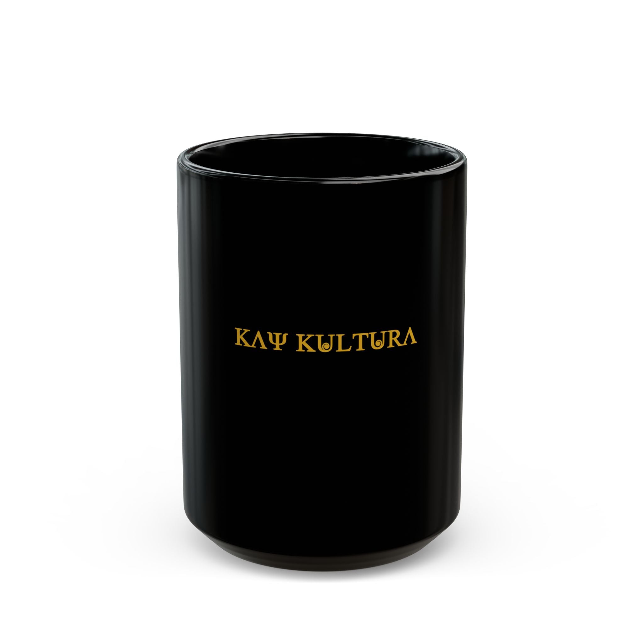 CANECA KAYKULTURA PRETA CLÁSSICA DOURADA (325ml, 445ml)