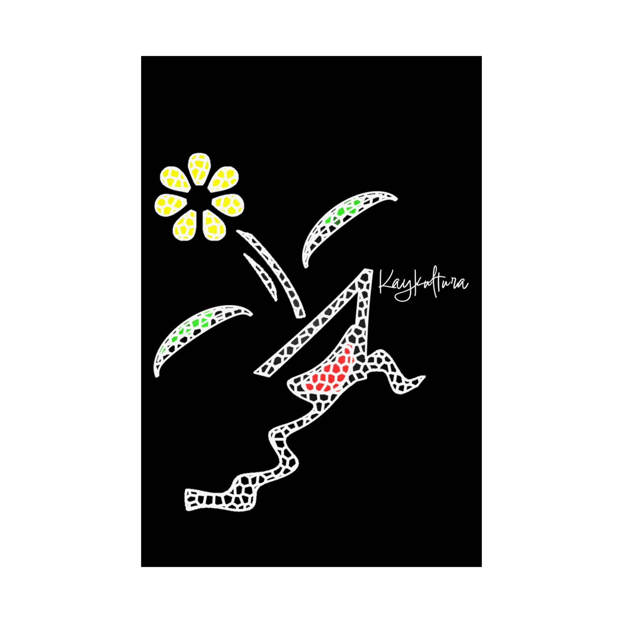 AFFICHES VERTICALES DE FLEURS KAYKULTURA