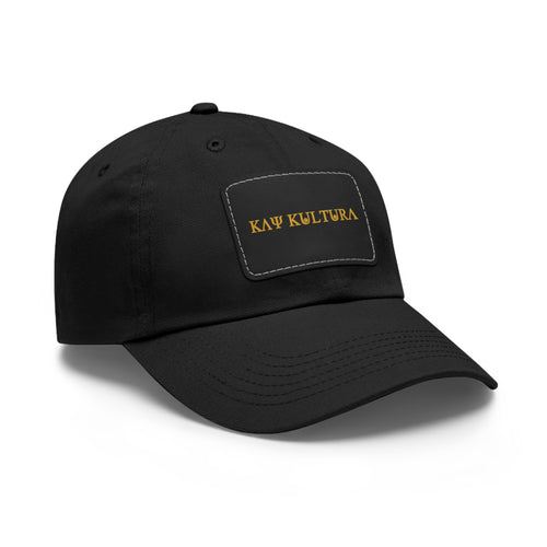 CLASSIC GOLD KAYKULTURA RECTANGLE LEATHER PATCH HAT