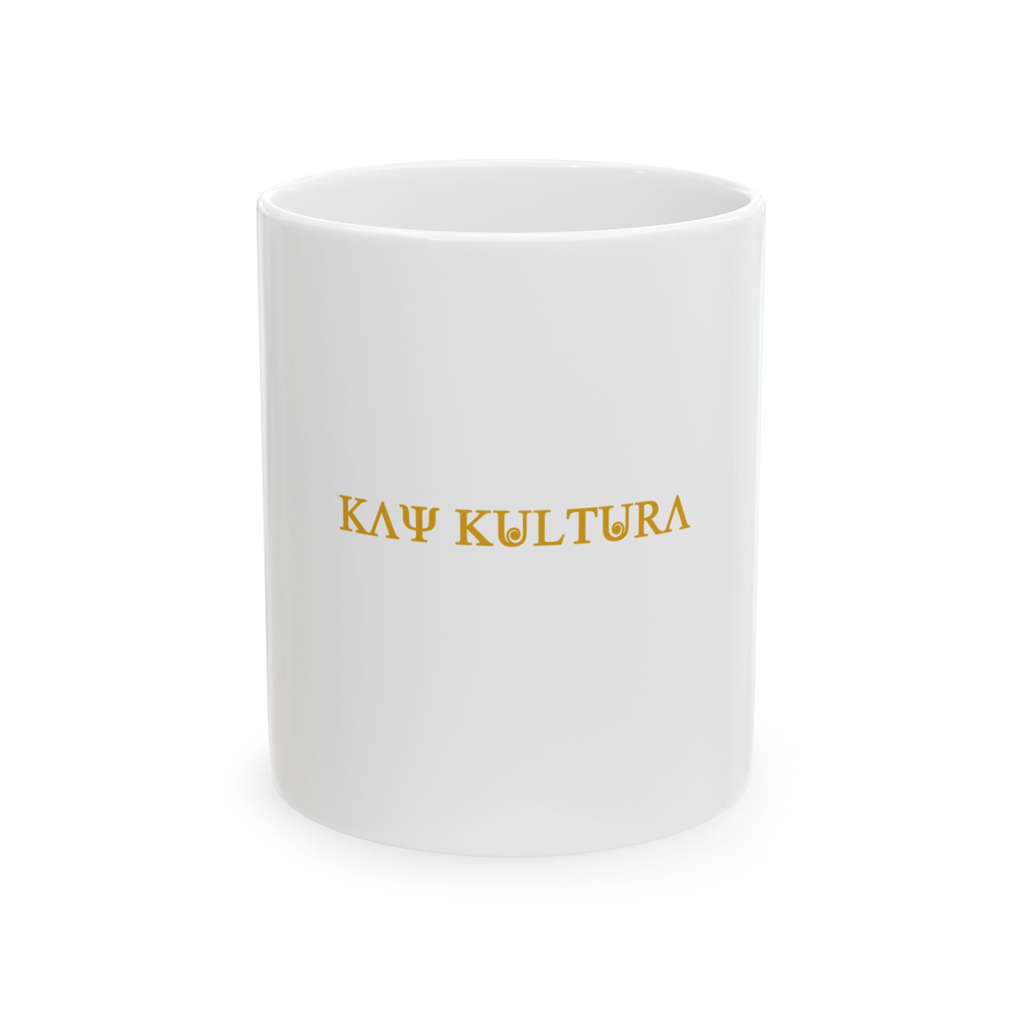 Caneca de cerâmica Kaykultura dourada clássica (325 ml, 445 ml)