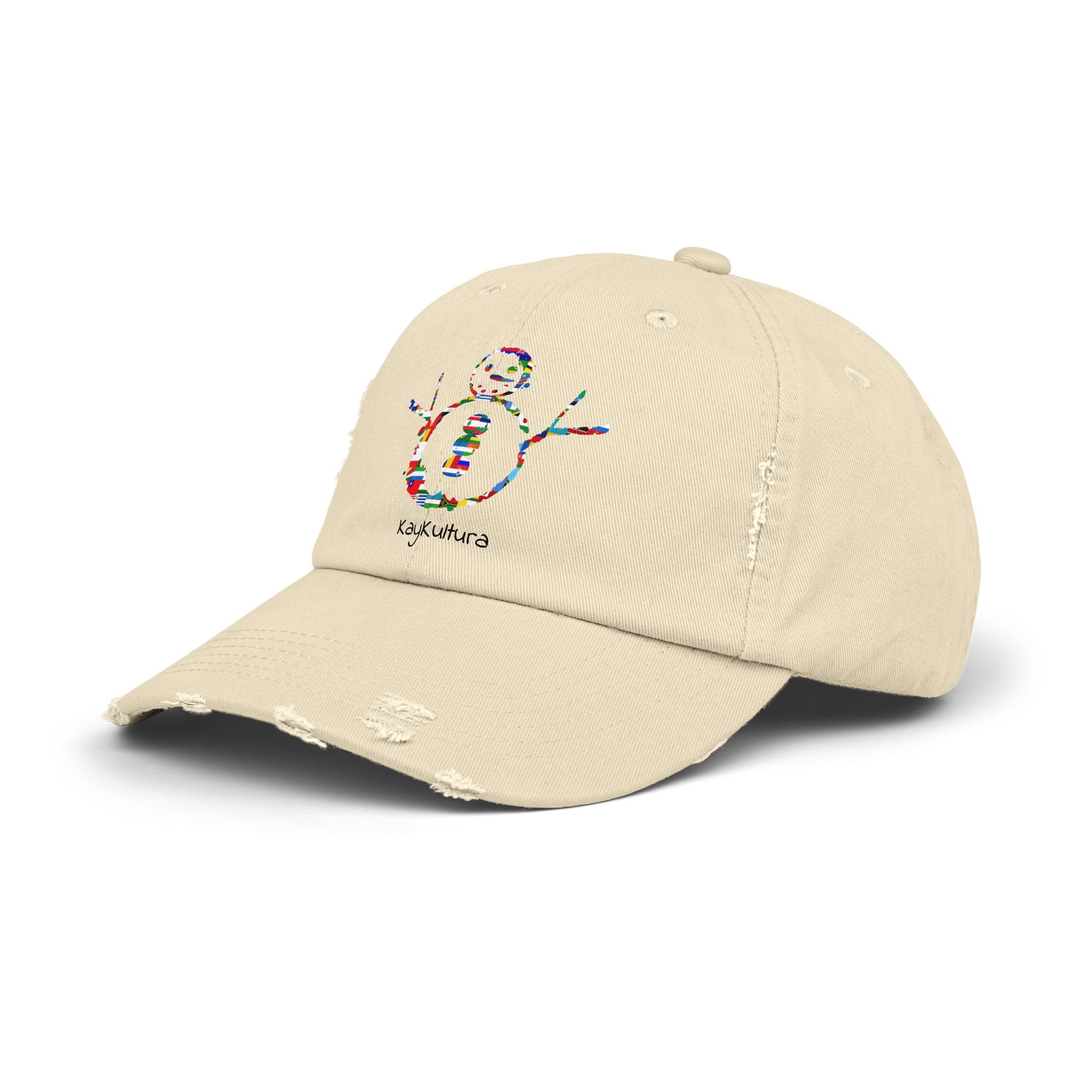 KAYKULTURA INTERNATIONAL SNOWMAN DISTRESSED CAP