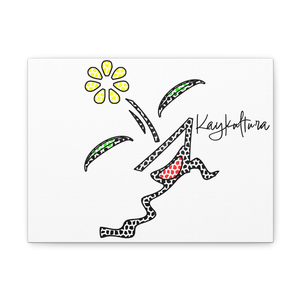 Toile florale Kaykultura, tendue, 3,2 cm