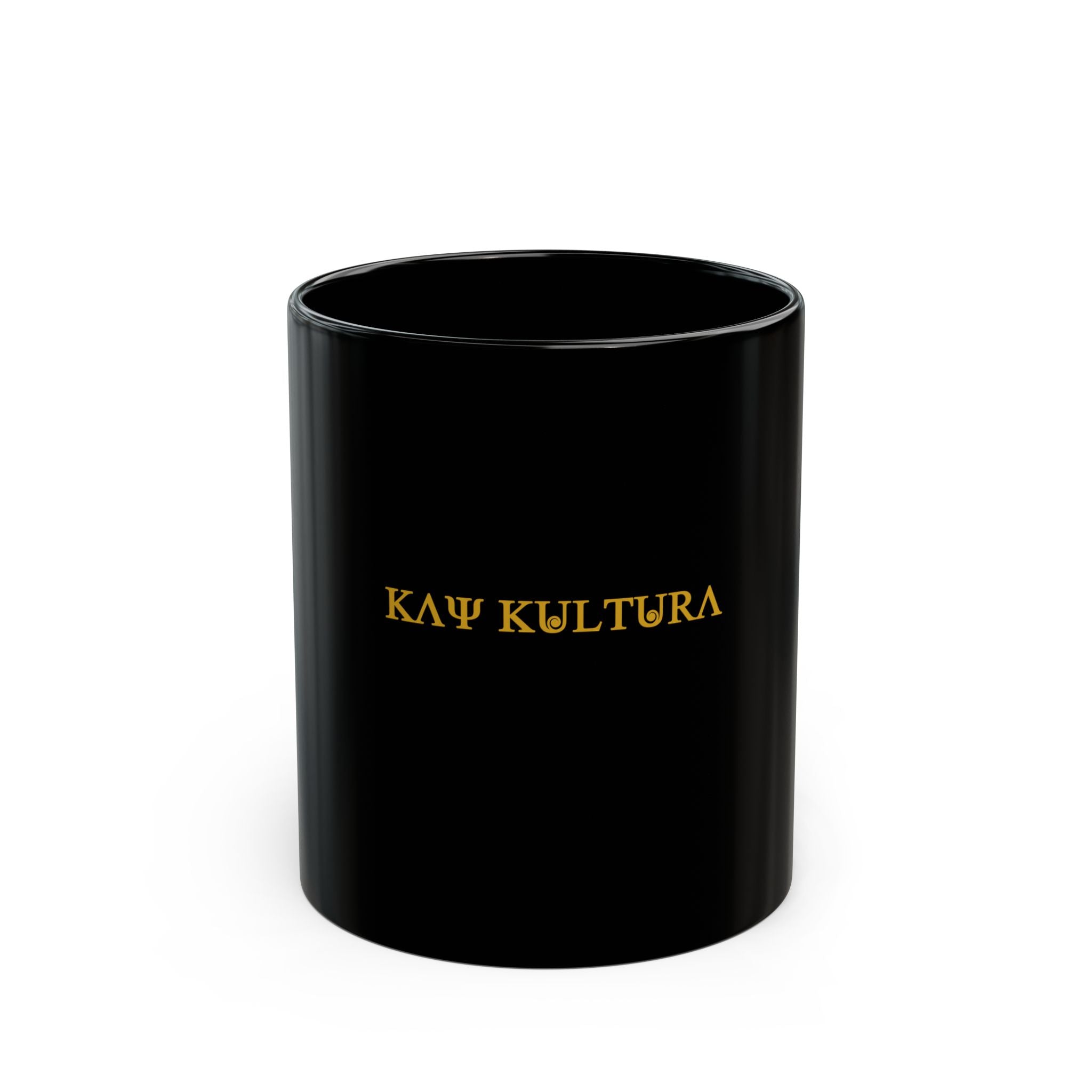 CANECA KAYKULTURA PRETA CLÁSSICA DOURADA (325ml, 445ml)