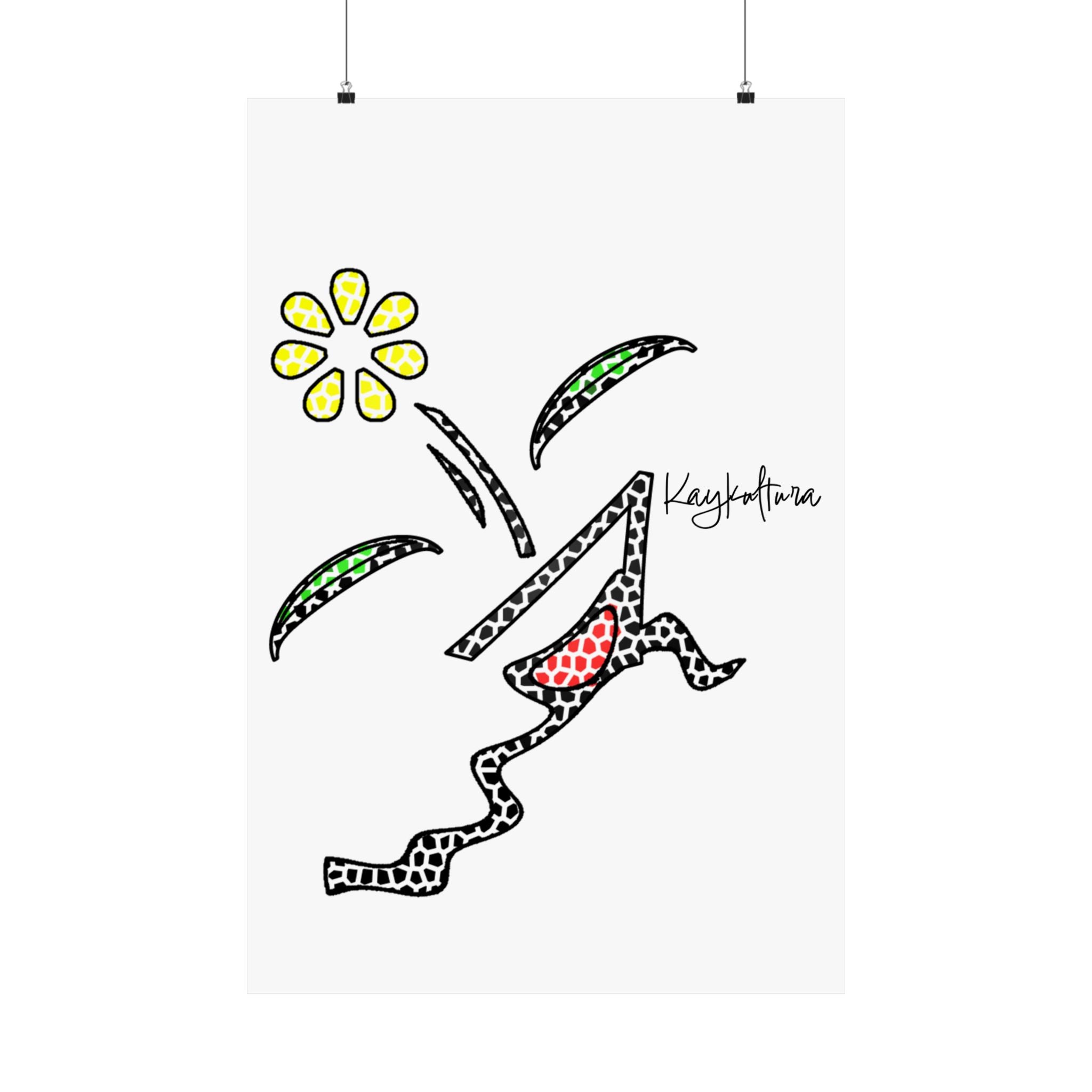 AFFICHES VERTICALES DE FLEURS KAYKULTURA