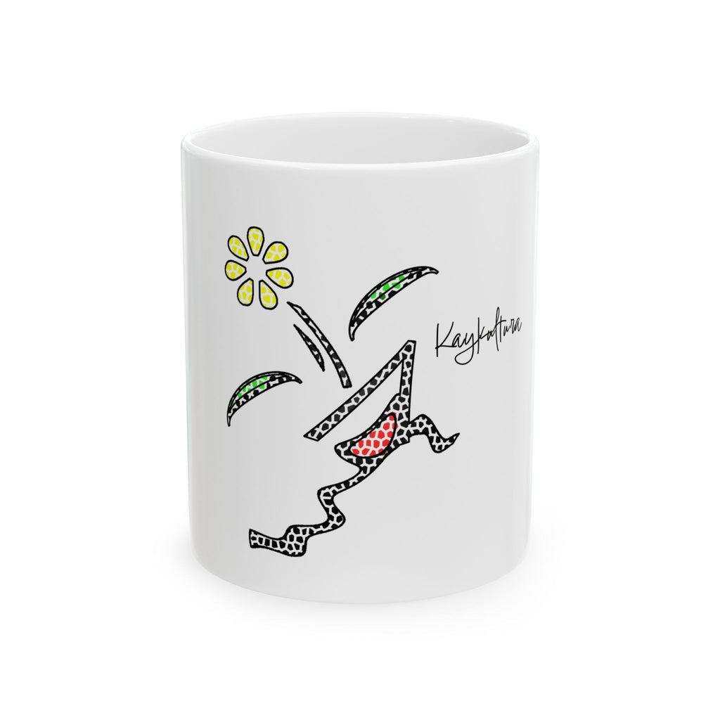Caneca de cerâmica Kaykultura Flower (325 ml)