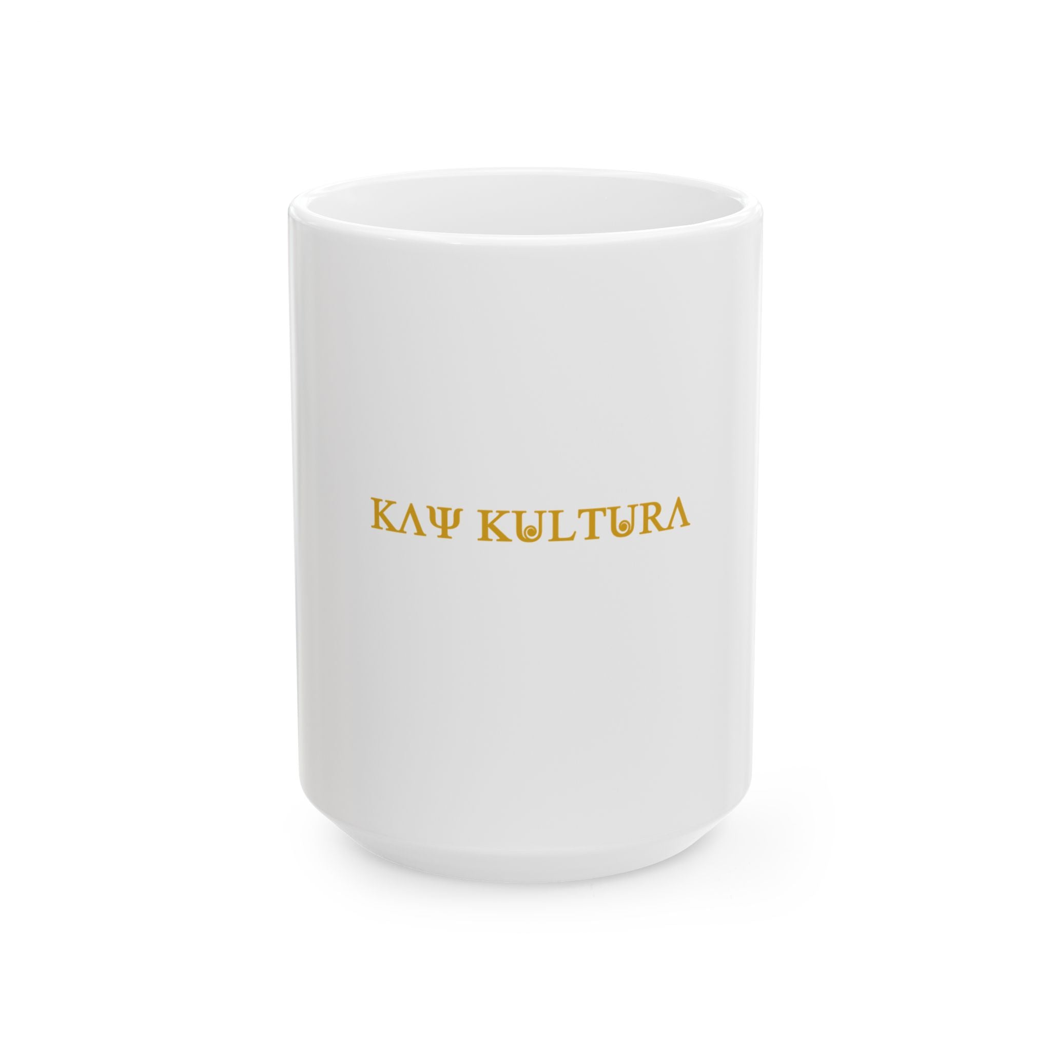 Caneca de cerâmica Kaykultura dourada clássica (325 ml, 445 ml)
